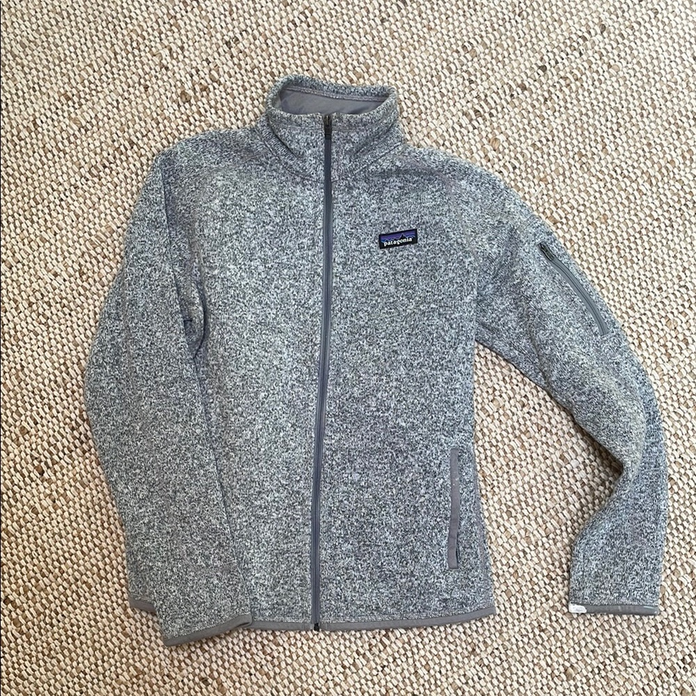 Patagonia Heathered Gray Zip-Up Fleece